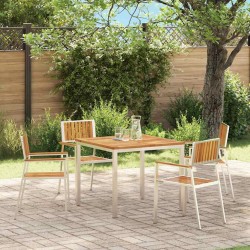 Chaise de jardin 4 pcs Marron Bois d'Acacia Massif 521478521478