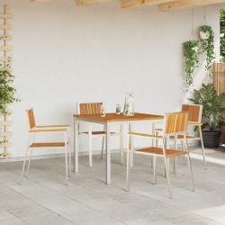 Chaise de jardin 4 pcs Marron Bois d'Acacia Massif 521478521478