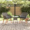 Chaise de jardin 2 pcs Gris 62,5 x 55 x 82 cm polyrotin 521502521502