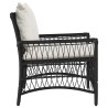 Chaise de jardin avec coussin Noir 73 x 61 x 77 cm polyrotin 521503521503