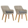 Chaise de jardin 2 pcs Gris clair 62,5 x 55 x 82 cm polyrotin 521504521504