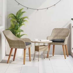 Chaise de jardin 2 pcs Gris clair 62,5 x 55 x 82 cm polyrotin 521504521504