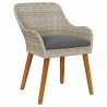 Chaise de jardin 2 pcs Gris clair 62,5 x 55 x 82 cm polyrotin 521504521504