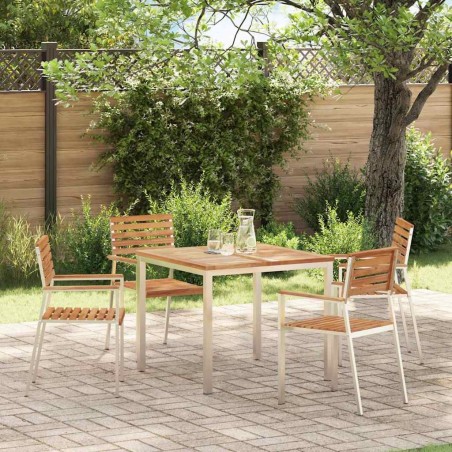 Chaise de jardin 4 pcs Huile Naturelle Bois de teck massif 521507521507