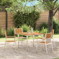 Chaise de jardin 4 pcs Marron Bois de teck massif 521508521508