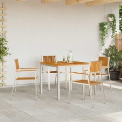 Chaise de jardin 4 pcs Marron Bois de teck massif 521508521508