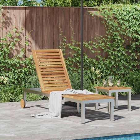 Transat Huile Naturelle 205 x 53 x 100 cm Bois d'Acacia Massif 521513521513