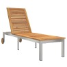 Transat Huile Naturelle 205 x 53 x 100 cm Bois d'Acacia Massif 521513521513
