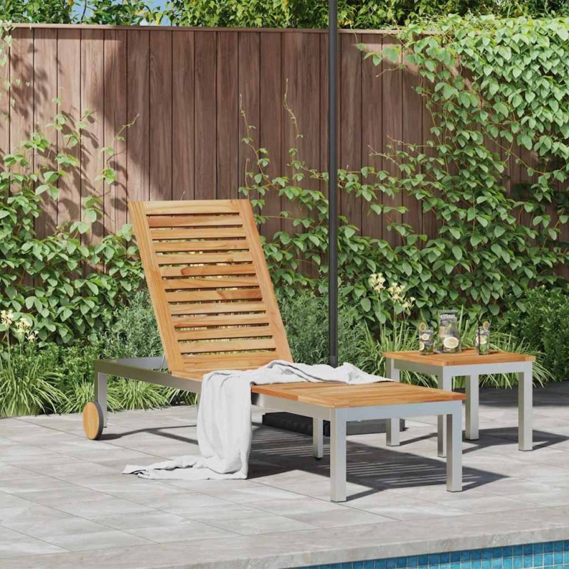 Transat Huile Naturelle 205 x 53 x 100 cm Bois de teck massif 521516521516