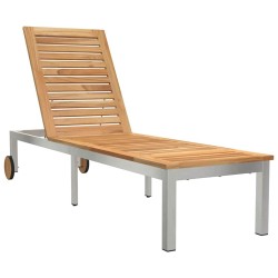 Transat Huile Naturelle 205 x 53 x 100 cm Bois de teck massif 521516521516