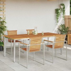 Tableàmanger Marron 200 x 90 x 75 cm Bois d'Acacia Massif 521519521519