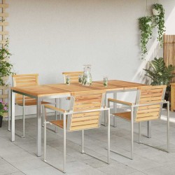 Tableàmanger Marron 180 x 90 x 75 cm Bois de teck massif 521520521520