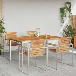 Tableàmanger Marron 150 x 90 x 75 cm Bois de teck massif 521522521522