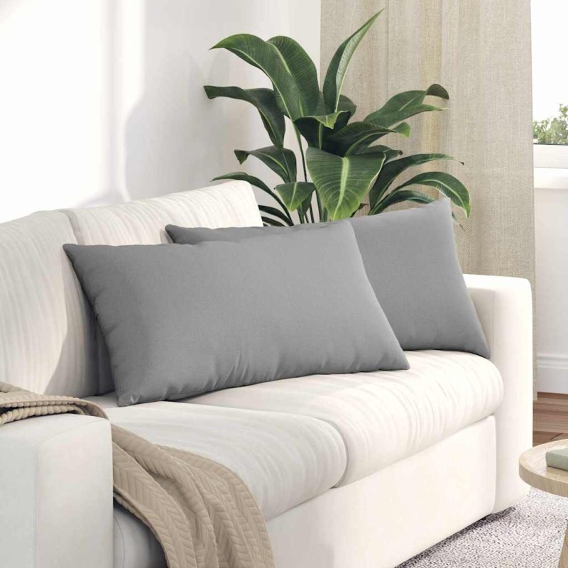 Coussins de canapé 2 pcs Gris nuage 80 x 40 cm tissu 521526521526