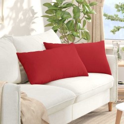 Coussins de canapé 2 pcs Rouge 80 x 40 cm tissu 521527521527
