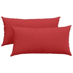 Coussins de canapé 2 pcs Rouge 80 x 40 cm tissu 521527521527