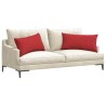 Coussins de canapé 2 pcs Rouge 80 x 40 cm tissu 521527521527