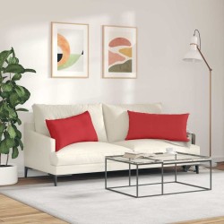 Coussins de canapé 2 pcs Rouge 80 x 40 cm tissu 521527521527