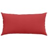 Coussins de canapé 2 pcs Rouge 80 x 40 cm tissu 521527521527