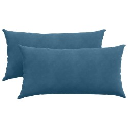 Coussins de canapé 2 pcs Bleu 80 x 40 cm 521528521528