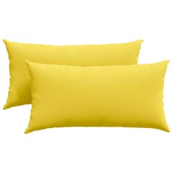 Coussins de canapé 2 pcs Jaune clair 80 x 40 cm tissu 521529521529