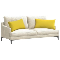 Coussins de canapé 2 pcs Jaune clair 80 x 40 cm tissu 521529521529