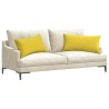 Coussins de canapé 2 pcs Jaune clair 80 x 40 cm tissu 521529521529