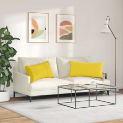 Coussins de canapé 2 pcs Jaune clair 80 x 40 cm tissu 521529521529