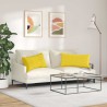 Coussins de canapé 2 pcs Jaune clair 80 x 40 cm tissu 521529521529