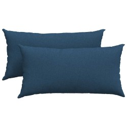 Coussins de canapé 2 pcs Bleu 80 x 40 cm tissu 521530521530