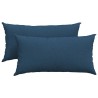 Coussins de canapé 2 pcs Bleu 80 x 40 cm tissu 521530521530