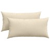 Coussins de canapé 2 pcs Crème 80 x 40 cm tissu 521531521531