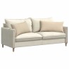 Coussins de canapé 2 pcs Crème 80 x 40 cm tissu 521531521531