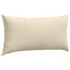 Coussins de canapé 2 pcs Crème 80 x 40 cm tissu 521531521531