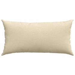 Coussins de canapé 2 pcs Crème 80 x 40 cm tissu 521531521531