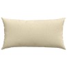 Coussins de canapé 2 pcs Crème 80 x 40 cm tissu 521531521531
