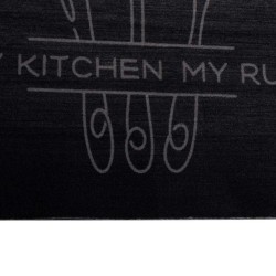 Tapis de Cuisine Noir 150 x 45 cm Velours 521543521543