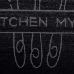 Tapis de Cuisine Noir 150 x 45 cm Velours 521543521543