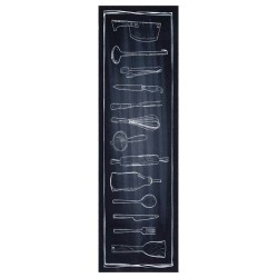 Tapis de Cuisine Noir 150 x 45 cm Velours 521545521545