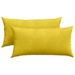 Coussins de canapé 2 pcs Jaune 80 x 40 cm 521547521547