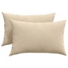Coussins de canapé 2 pcs Crème 60 x 40 cm tissu 521548521548