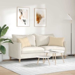 Coussins de canapé 2 pcs Crème 60 x 40 cm tissu 521548521548