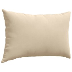 Coussins de canapé 2 pcs Crème 60 x 40 cm tissu 521548521548
