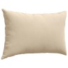 Coussins de canapé 2 pcs Crème 60 x 40 cm tissu 521548521548
