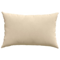 Coussins de canapé 2 pcs Crème 60 x 40 cm tissu 521548521548