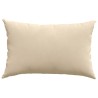Coussins de canapé 2 pcs Crème 60 x 40 cm tissu 521548521548