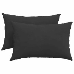 Coussins de canapé 2 pcs Noir 60 x 40 cm tissu 521549521549