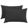 Coussins de canapé 2 pcs Noir 60 x 40 cm tissu 521549521549