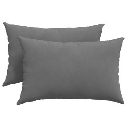 Coussins de canapé 2 pcs Gris foncé 60 x 40 cm tissu 521550521550
