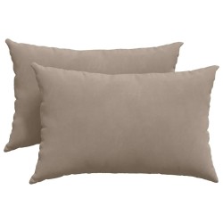 Coussins de canapé 2 pcs Taupe 60 x 40 cm tissu 521551521551